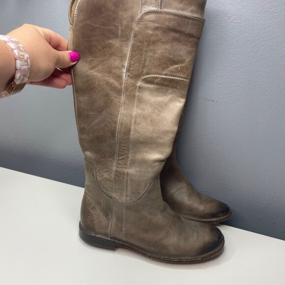 FRYE paige distressed leather pull on riding boots size 6.5 - Picture 7 of 10
